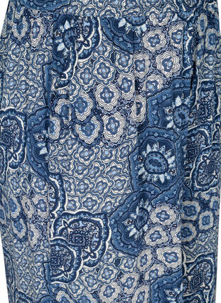 Culotte Hose aus Viskose mit Print, Asian Blue Print , Packshot image number 2