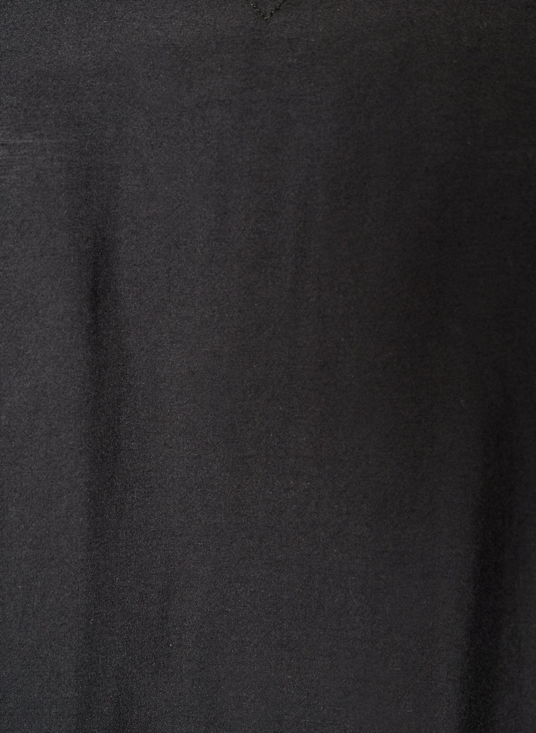 ZizziKurzes A-Linien-Kleid mit V-Ausschnitt, Schwarz, Packshot image number 2