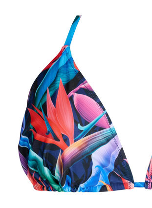 Triangel-Bikini-BH mit Muster, Bright Leaf, Packshot image number 2