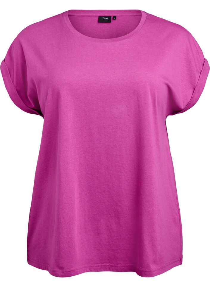 T-Shirt aus Baumwollmischung mit kurzen &Auml;rmeln, Lila, Packshot image number 0