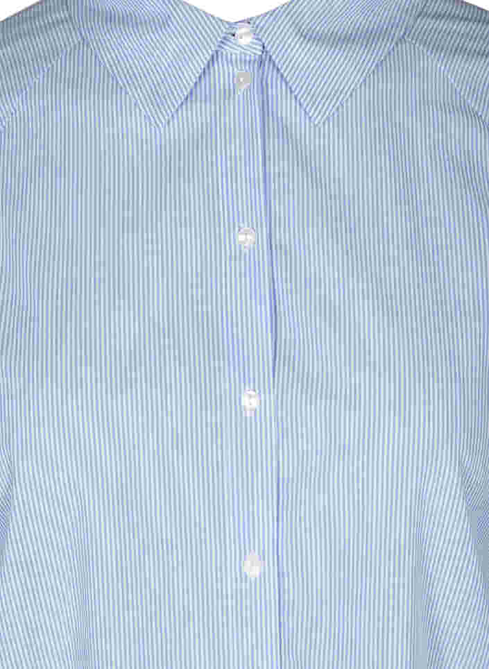 Gestreifte Bluse aus Baumwolle, White/Blue stripe, Packshot image number 2
