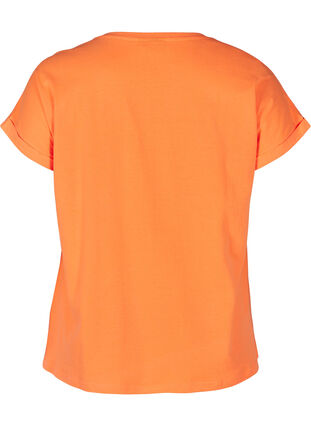 Neonfarbenes T-Shirt aus Baumwolle, Neon Coral, Packshot image number 1