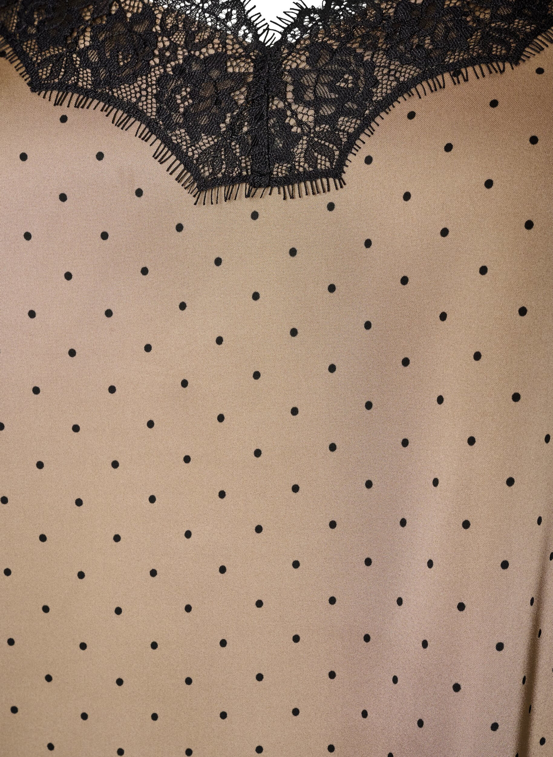 ZizziTr&auml;gertop mit Spitze und asymmetrischem Saum, Beige, Packshot image number 2