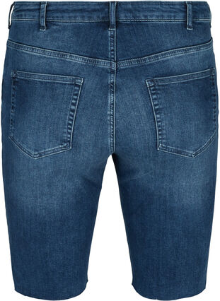 Amy Denim Shorts mit hoher Taille, Blue denim, Packshot image number 1