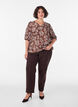Bluse aus Viskose mit V-Ausschnitt, Braun, Model image number 1