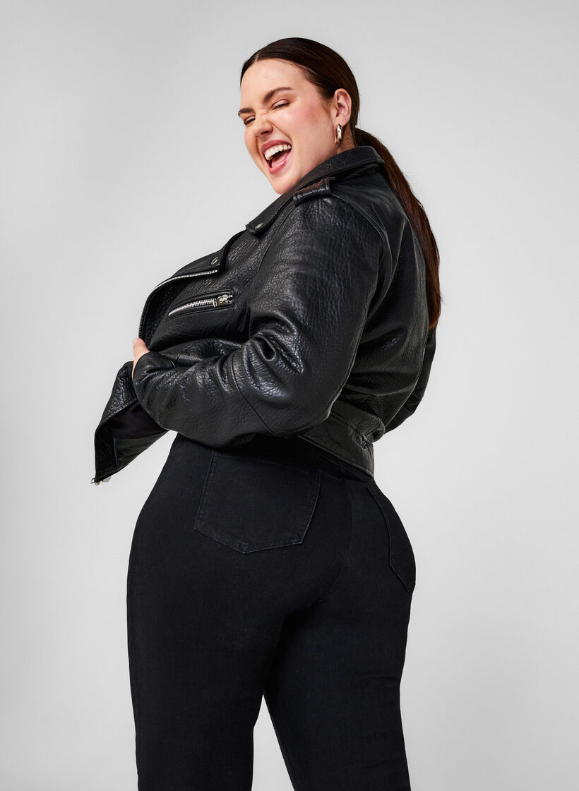 Dehnbare Jeggings mit hoher Taille, Black, Image image number 0