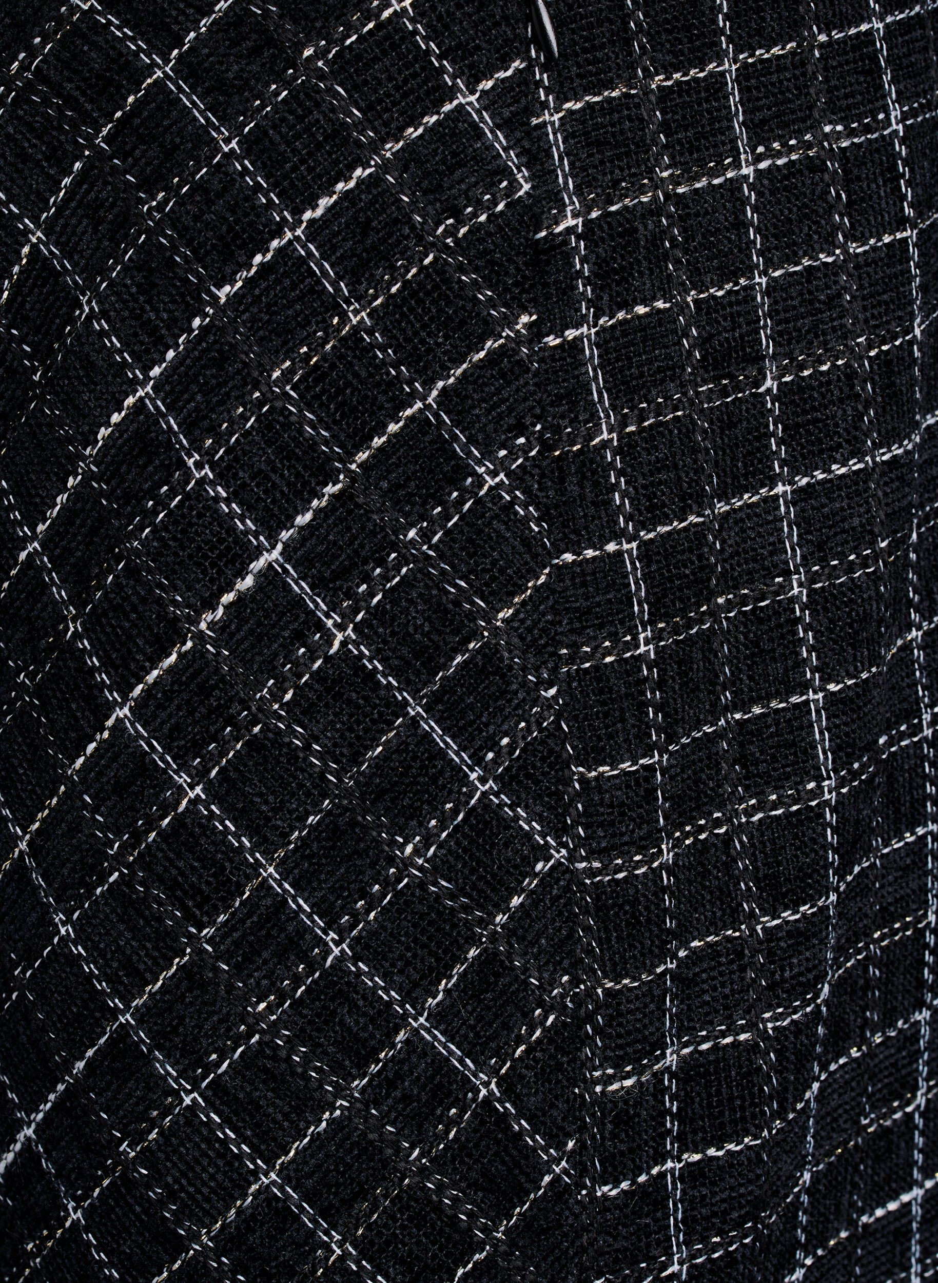 Zizzi Karierter Rock, Schwarz, Packshot image number 3