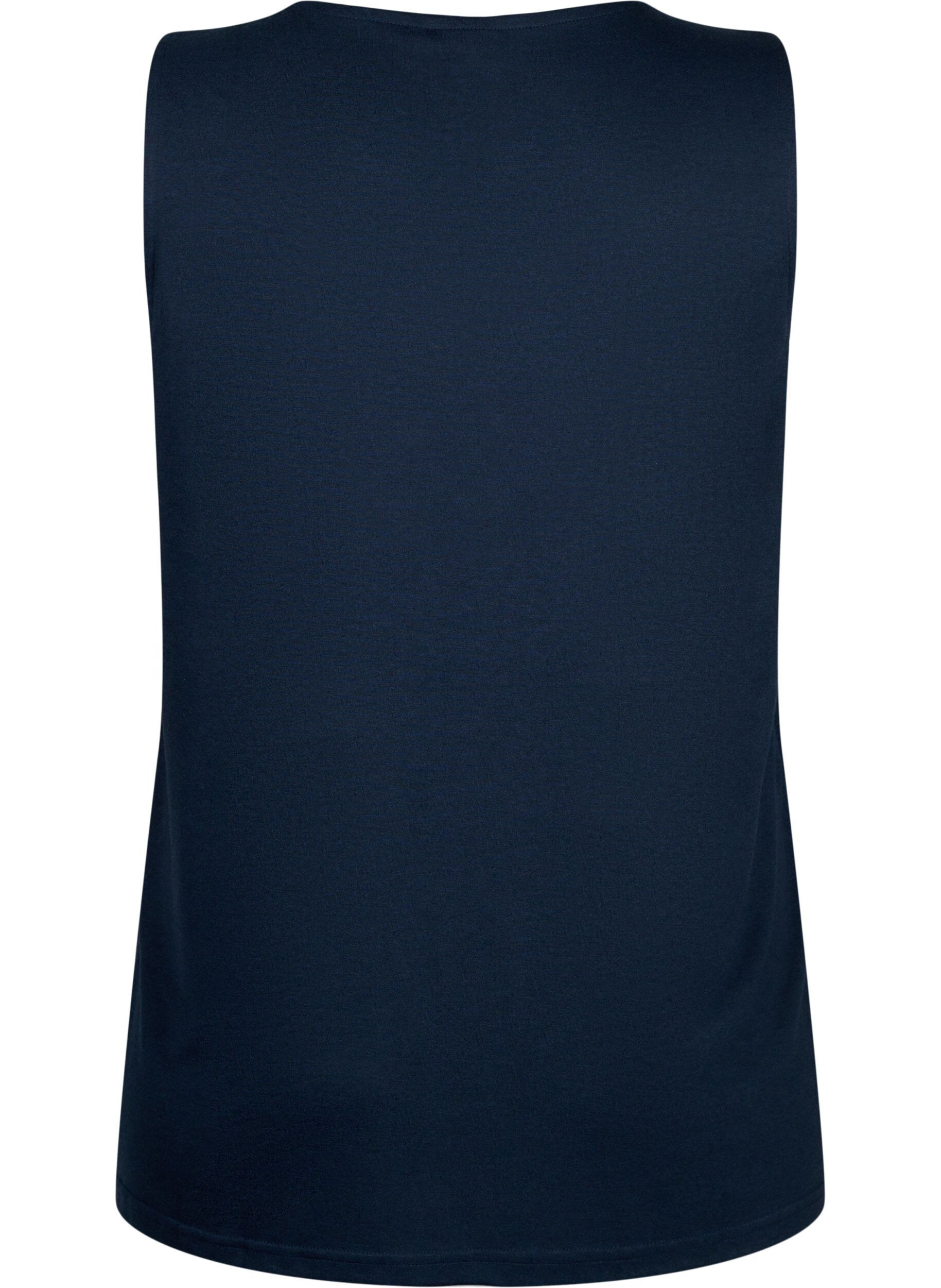 Zizzi &Auml;rmelloses Top mit Spitze, Total Eclipse, Packshot image number 1