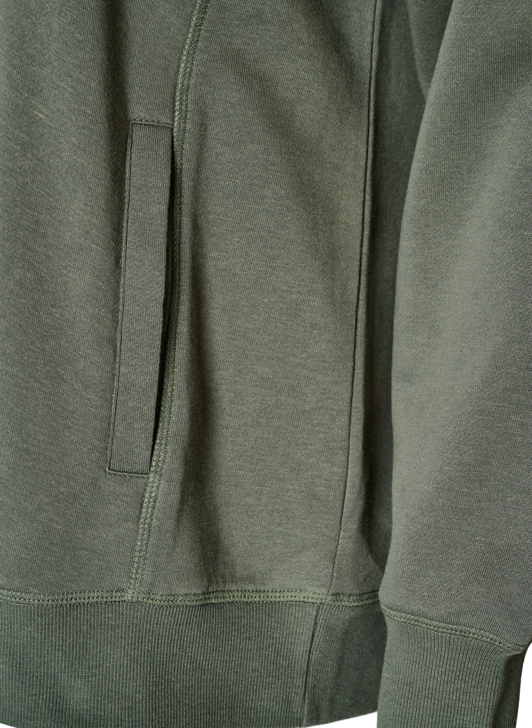 ZizziSweatshirt mit Stehkragen und Taschen, Gr&uuml;n, Packshot image number 3