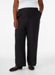 Viskosehose mit elastischem Bund und geraden Beinen, Schwarz, Model image number 2