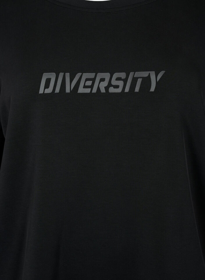 Sweatshirt mit Textdruck, Black, Packshot image number 2