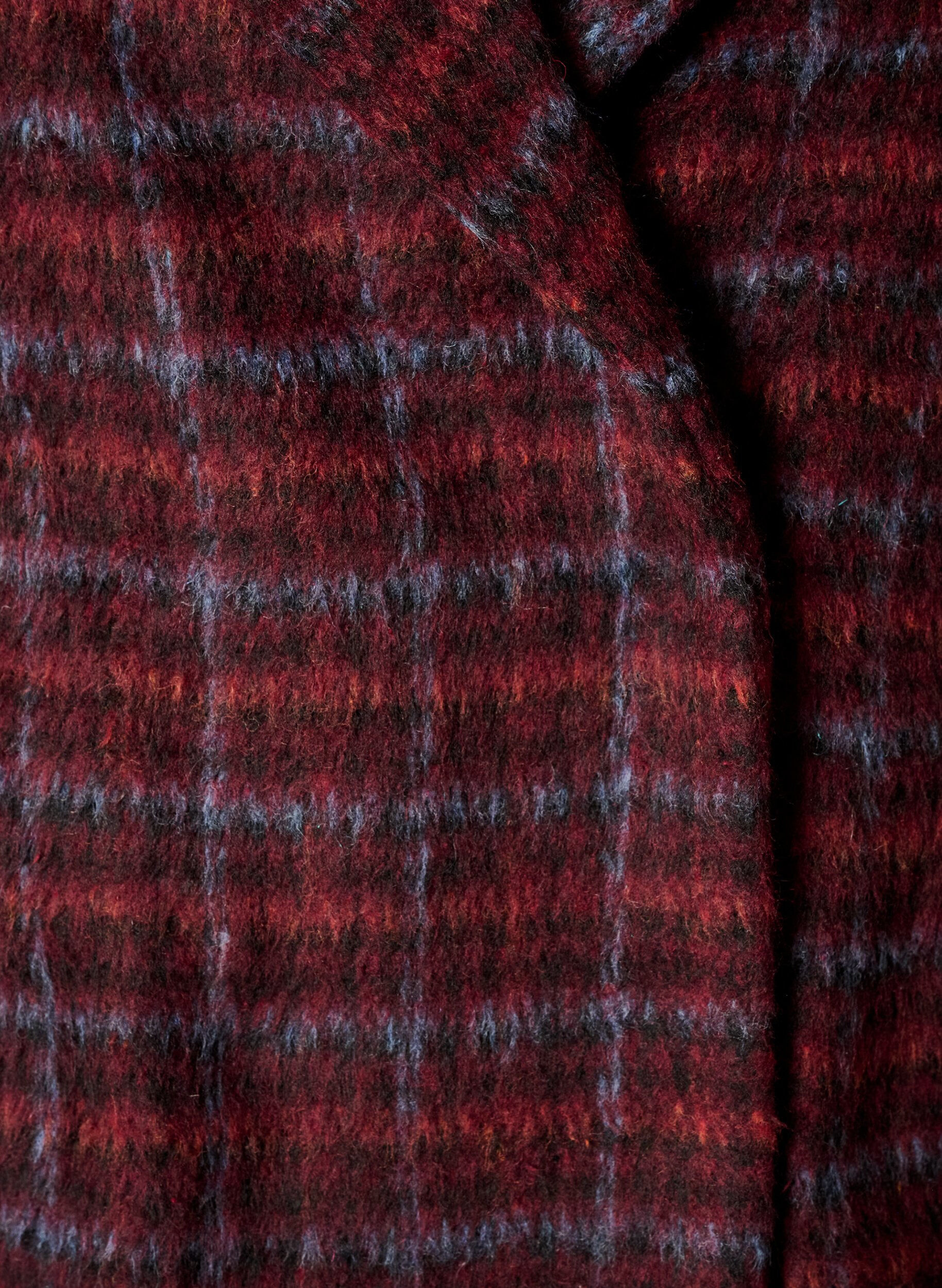 ZizziKarierter Mantel mit Taschen, Rot, Packshot image number 2