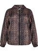 Sportjacke mit Leopardenprint und Kapuze, Braun, Packshot image number 0
