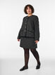 Jacke aus Boucl&eacute; mit goldfarbenen Kn&ouml;pfen, Schwarz, Model image number 1