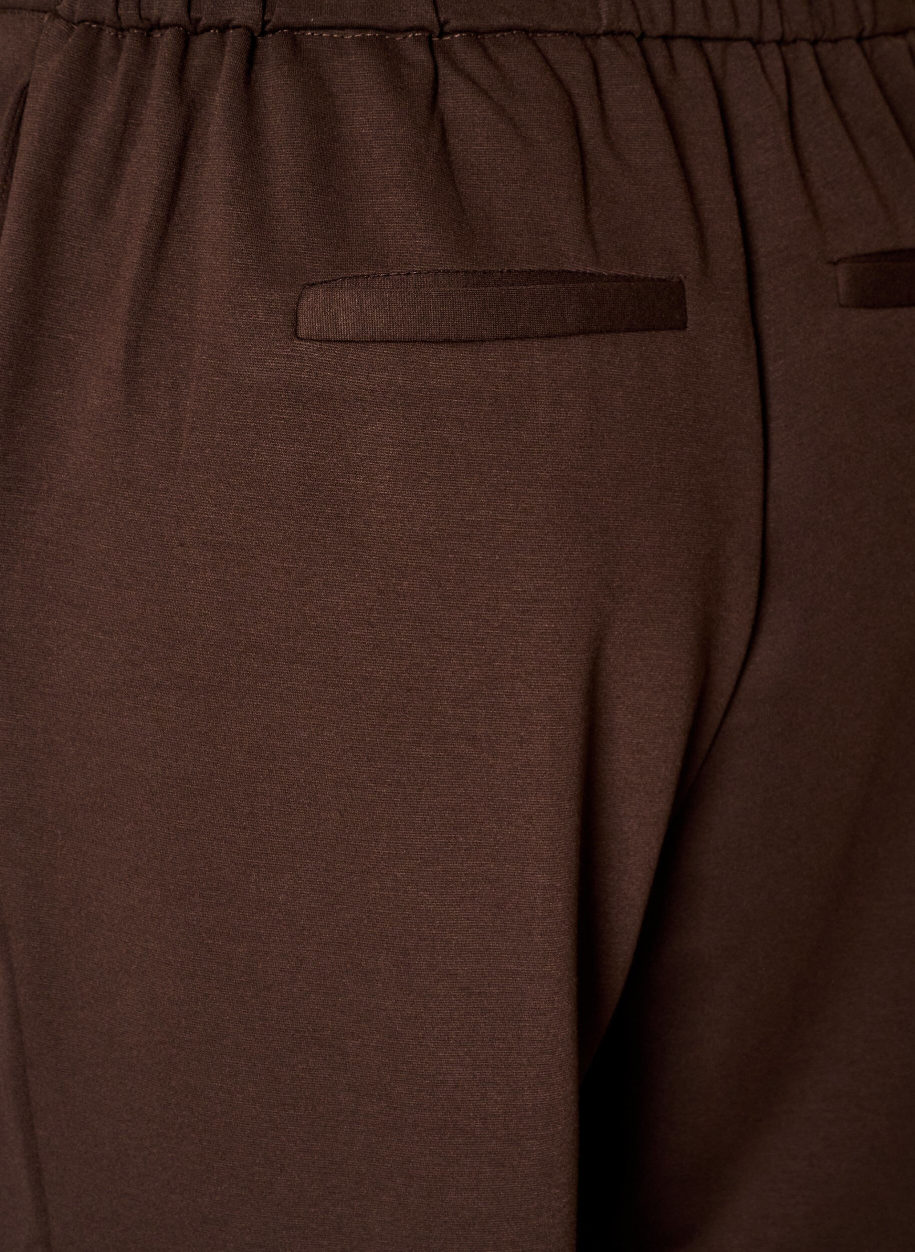 ZizziLockere Hose aus Jersey mit hoher Taille, Braun, Packshot image number 3