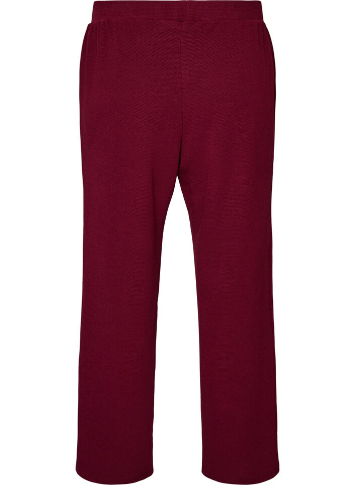 Lockere Hose mit Struktur und hoher Taille, Rot, Packshot image number 1