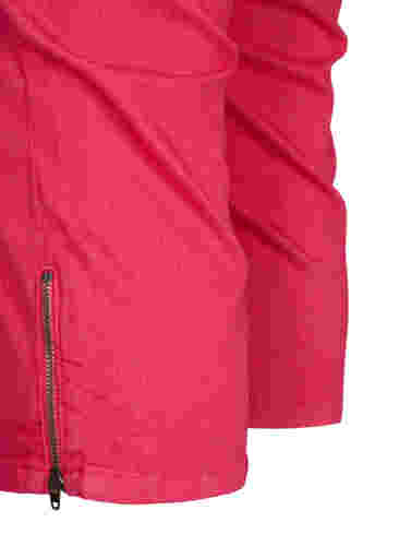 Eng sitzende Capri-Hose mit Reißverschluss, Pink, Packshot image number 3