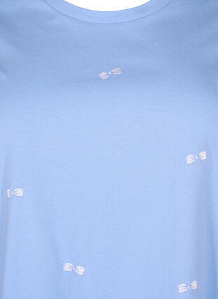 T-Shirt aus Bio-Baumwolle mit Herzen, Serenity W. Bow Emb., Packshot image number 2