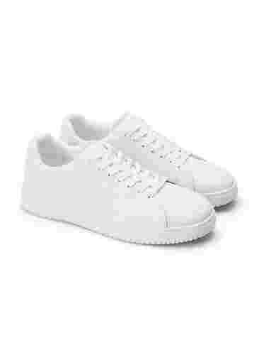 Sneakers aus Leder mit breiter Passform, White, Packshot image number 2