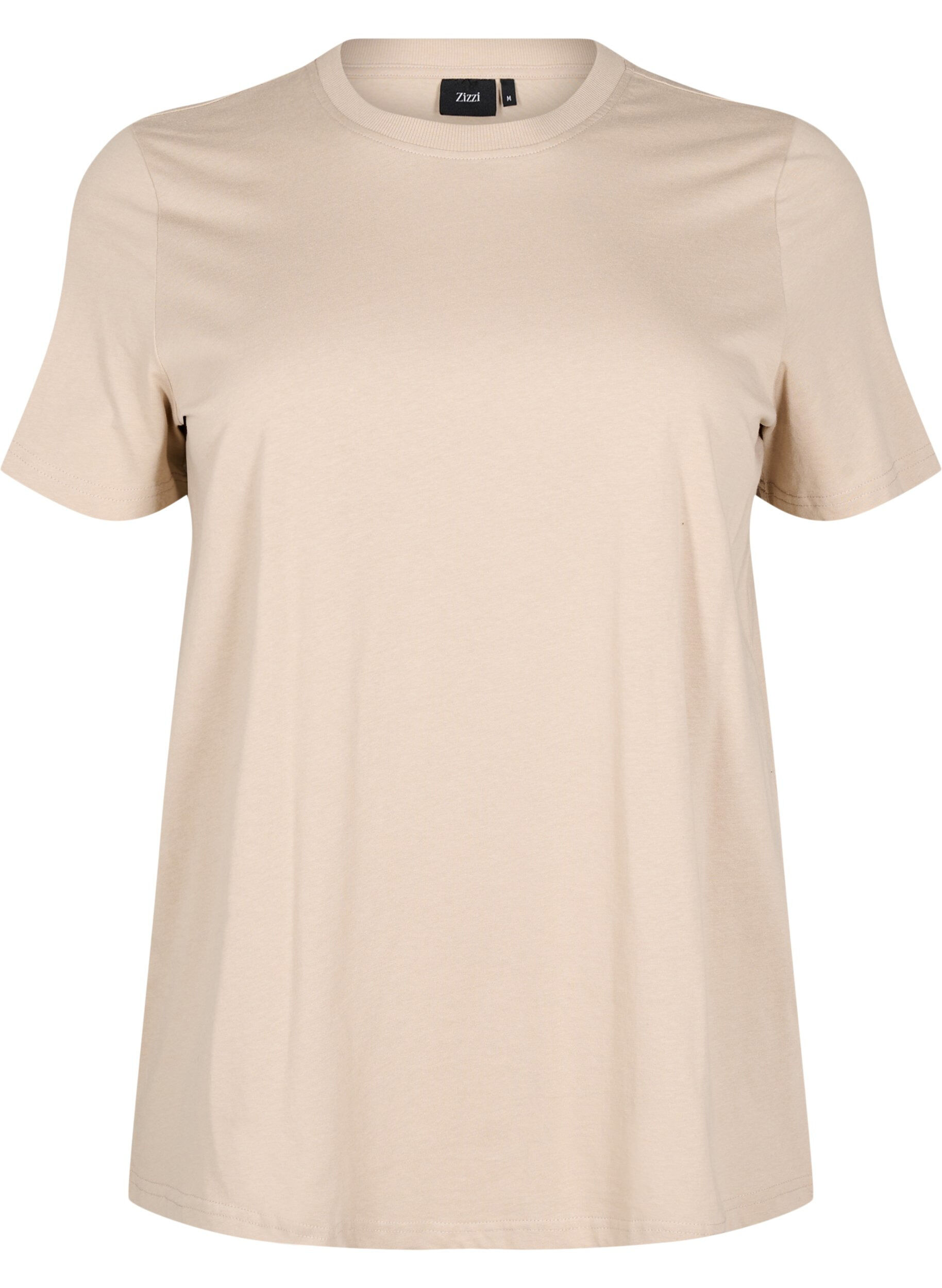 Basic-T-Shirt aus Baumwolle mit Rundhalsausschnitt