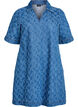 Kurzes Jeanskleid mit Strukturmuster, Blau, Packshot image number 0