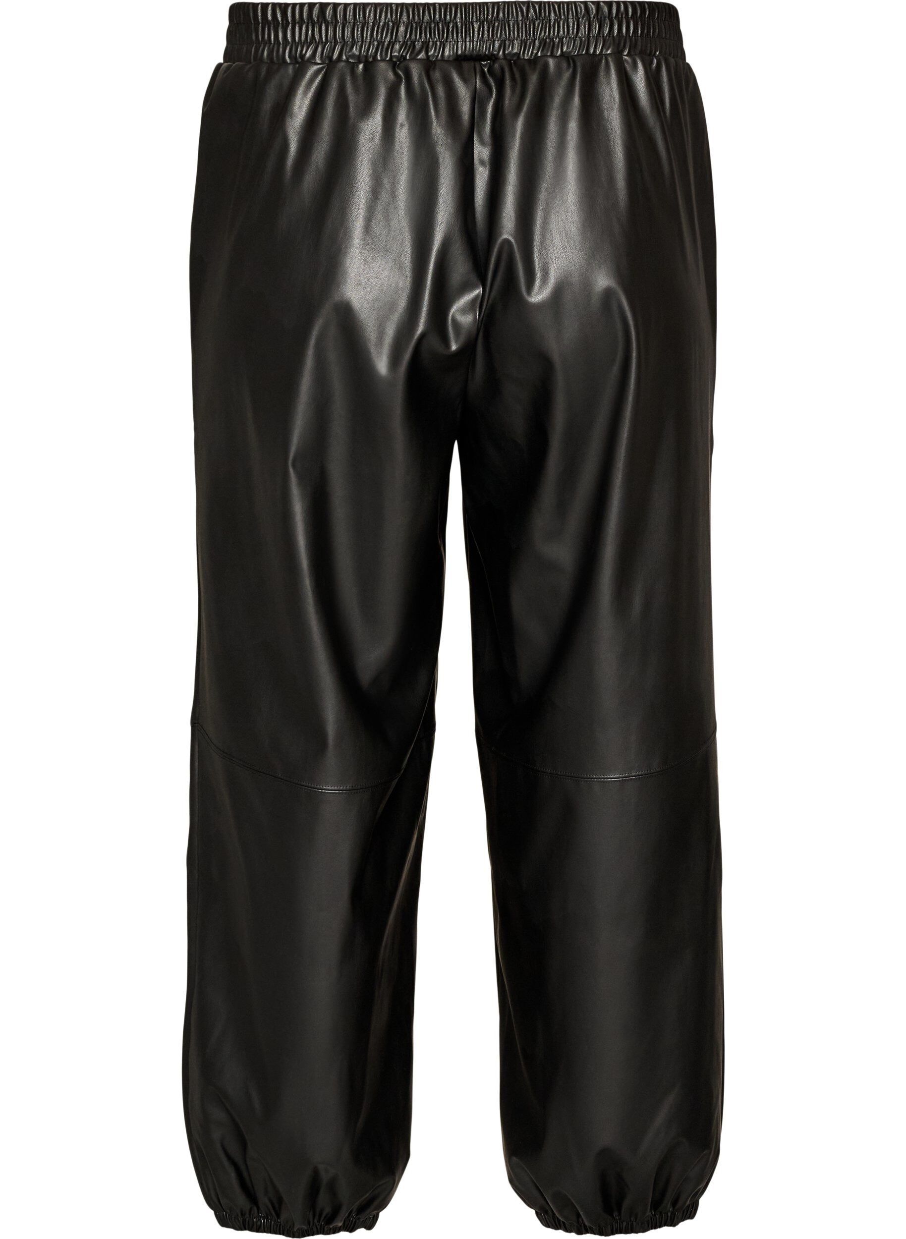 ZizziBallonhose aus Kunstleder, Schwarz, Packshot image number 1
