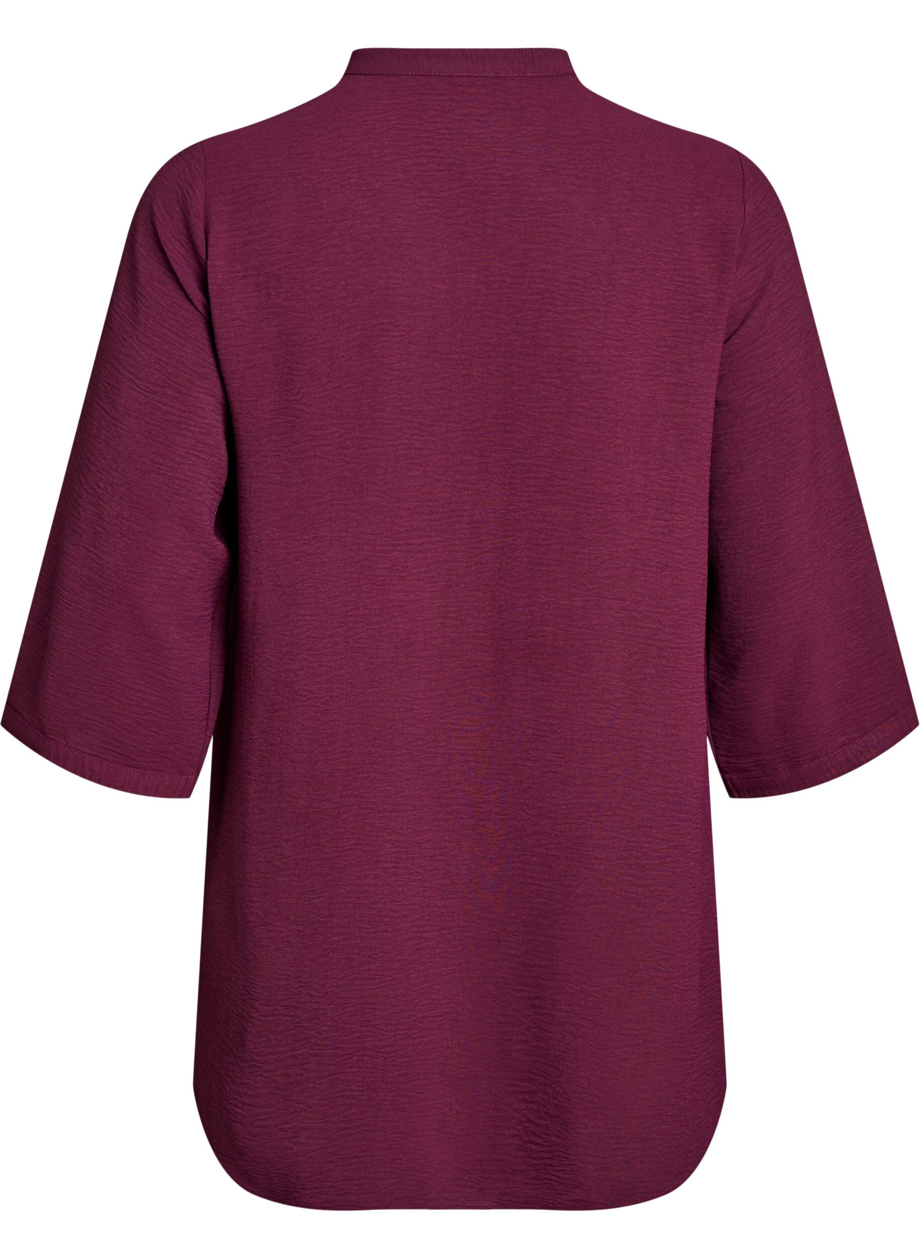 ZizziTunika mit 3/4-&Auml;rmeln, Dunkles Bordeaux, Packshot image number 1