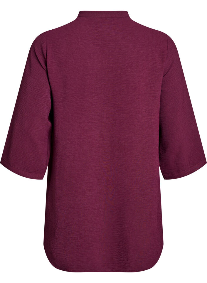 Tunika mit 3/4-&Auml;rmeln, Dunkles Bordeaux, Packshot image number 1