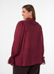 Viskosebluse mit R&uuml;schen und langen &Auml;rmeln, Rot, Model image number 2