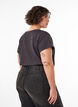 T-Shirt aus Baumwolle mit Goldfoliendruck, Grau, Model image number 2