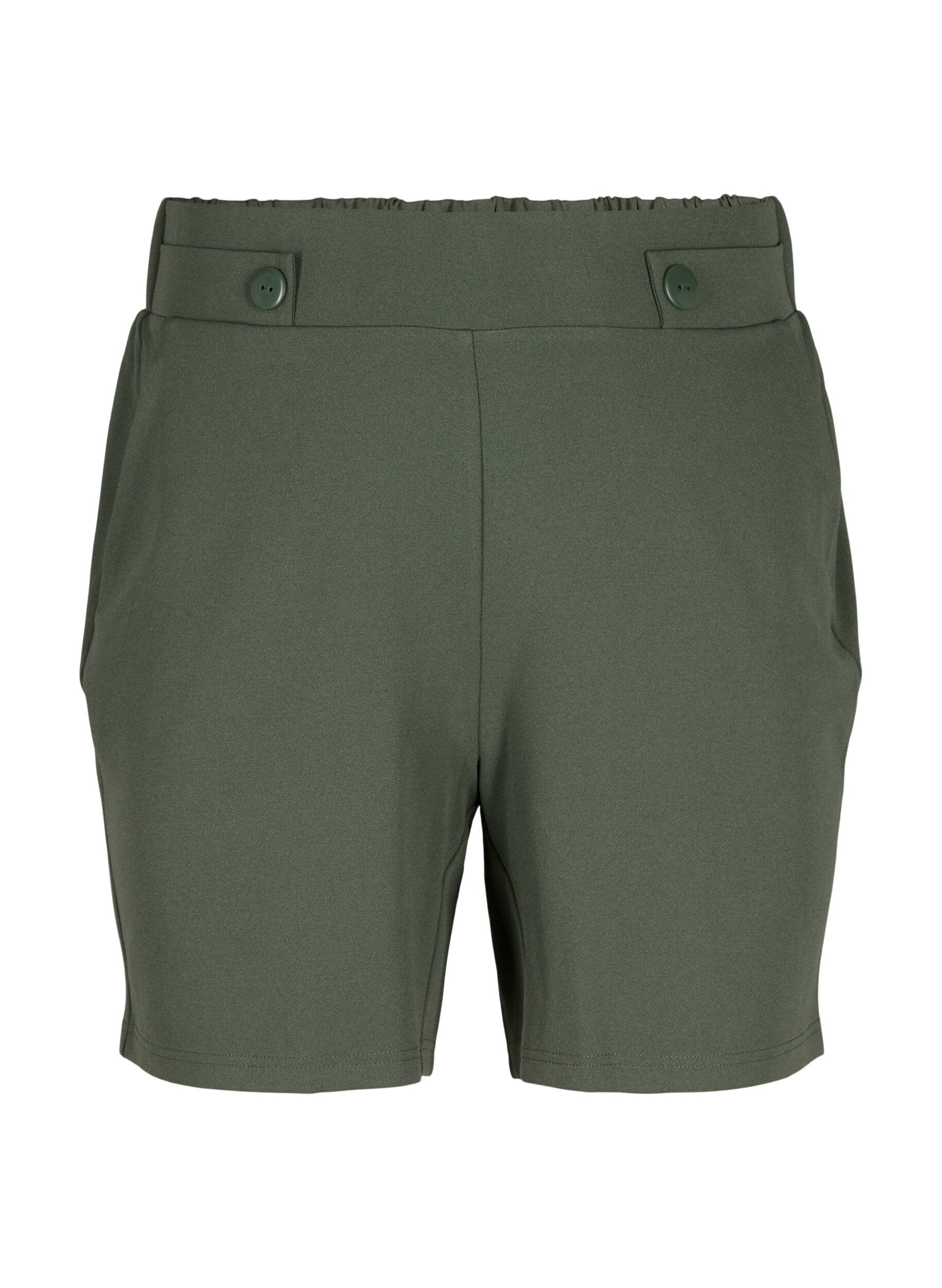 ZizziKurze Hosen mit Taschen und lockerer Passform, Gr&uuml;n, Packshot image number 0