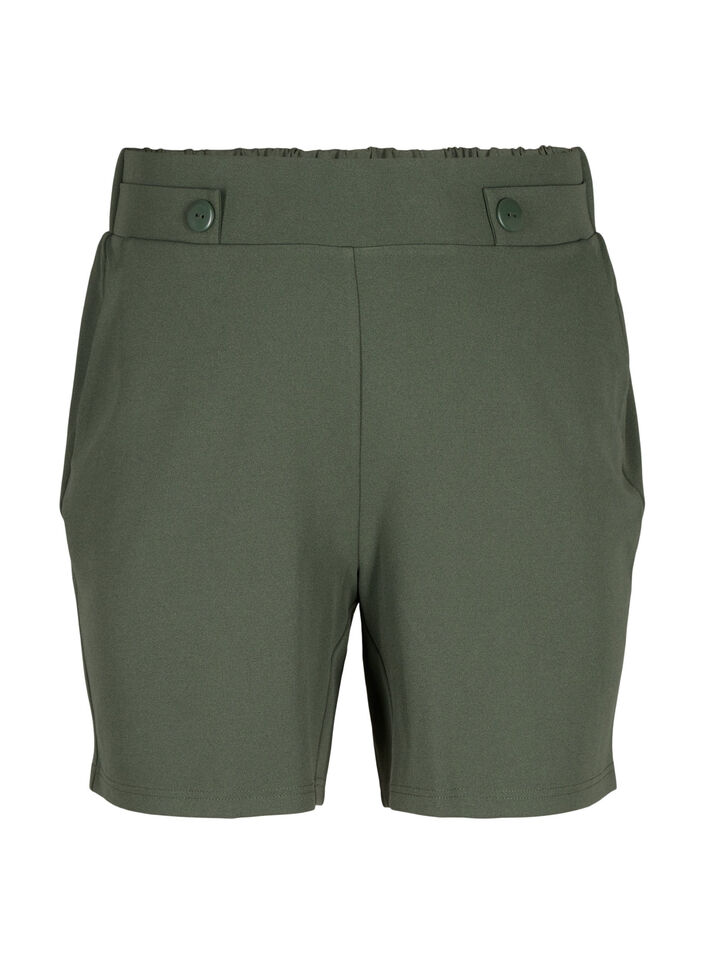 Kurze Hosen mit Taschen und lockerer Passform, Gr&uuml;n, Packshot image number 0