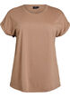 Kurz&auml;rmeliges T-Shirt aus einer Baumwollmischung, Braun, Packshot image number 0