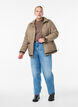 Kurze Steppjacke mit Kontrastdetails, Beige, Model image number 1