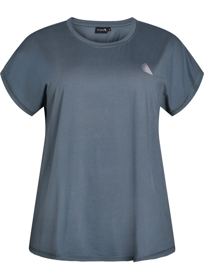 Einfarbiges Trainings-T-Shirt, Gr&uuml;n, Packshot image number 0