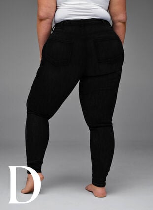 Super Slim-Fit-Jeans mit hoher Taille, Black, Model image number 9