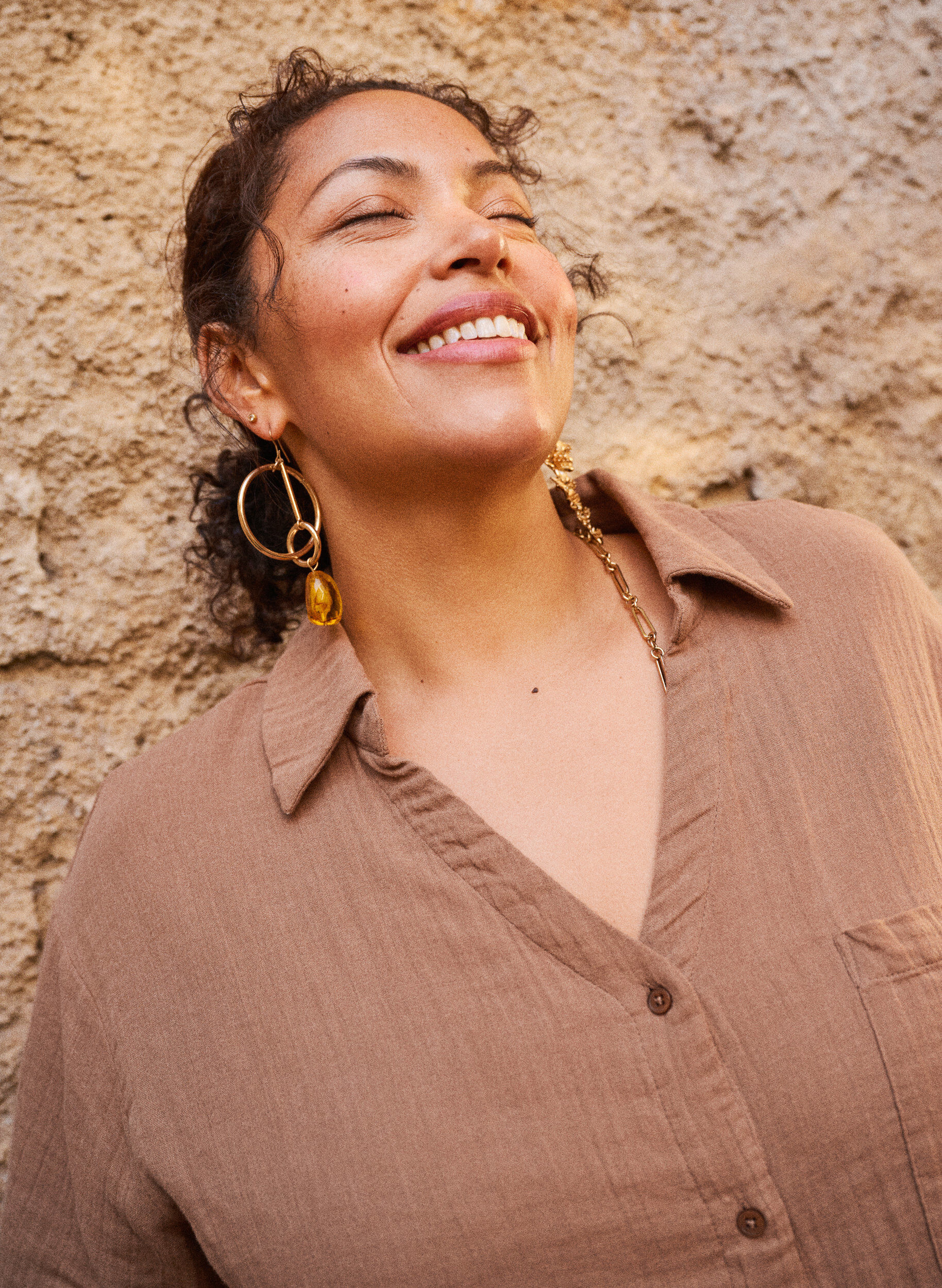 Bluse aus Baumwoll-Musselin mit kurzen &Auml;rmeln