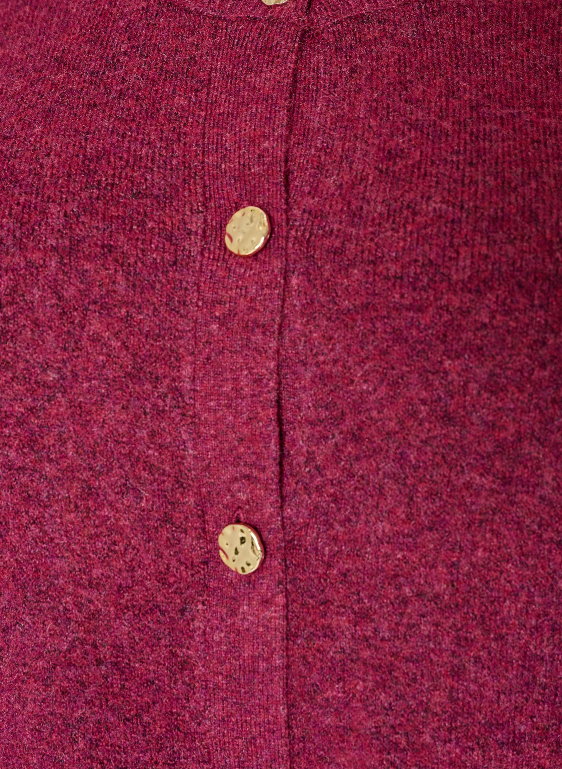 ZizziStrickjacke aus weichem Strick mit goldfarbenen Kn&ouml;pfen, Rot, Packshot image number 2