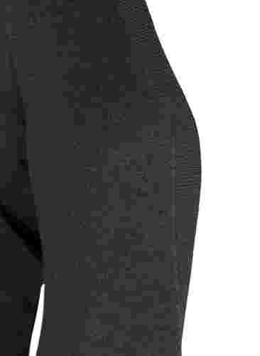 Lange Strickjacke aus einer Viskosemischung, Dark Grey Melange, Packshot image number 2