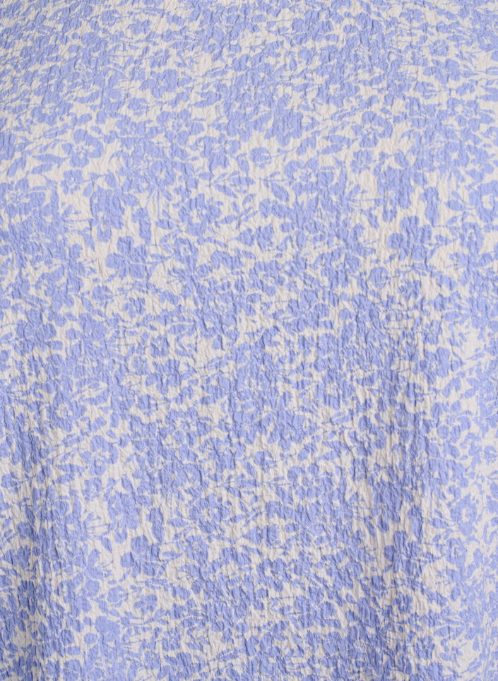 Bluse mit Struktur und kurzen &Auml;rmeln, Blau, Packshot image number 2