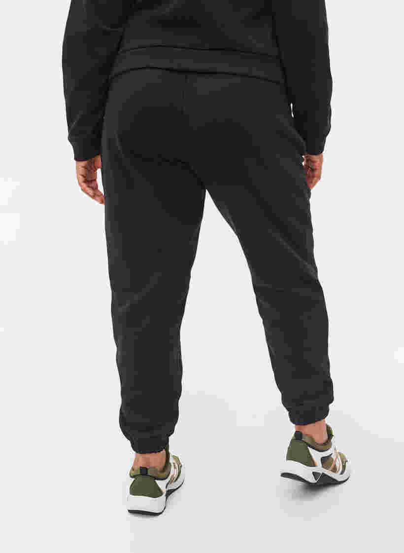 Lockere Baumwollhose mit Taschen, Black, Model image number 1