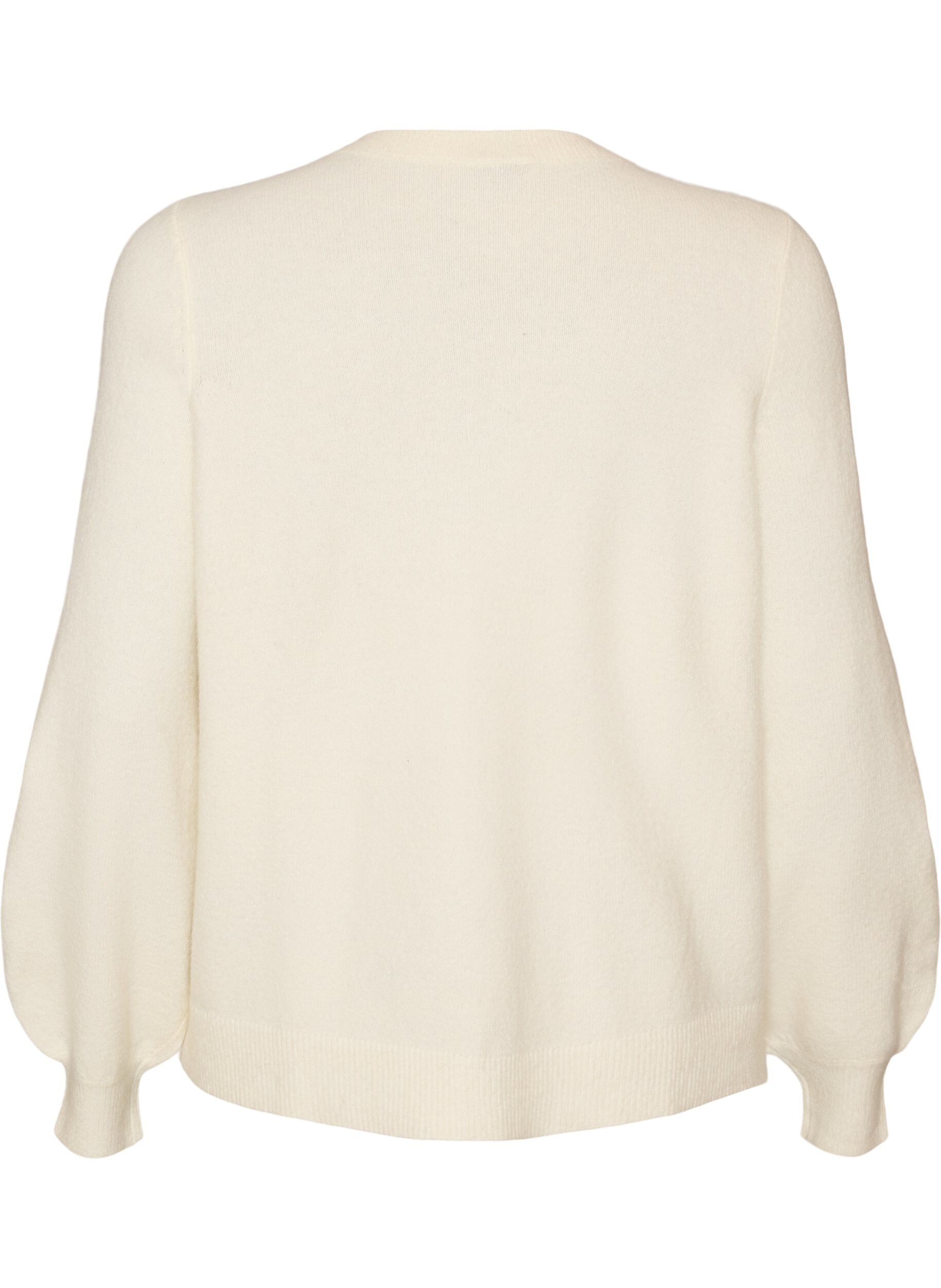 ZizziStrickjacke aus weichem Strick mit goldfarbenen Kn&ouml;pfen, Vanille, Packshot image number 1