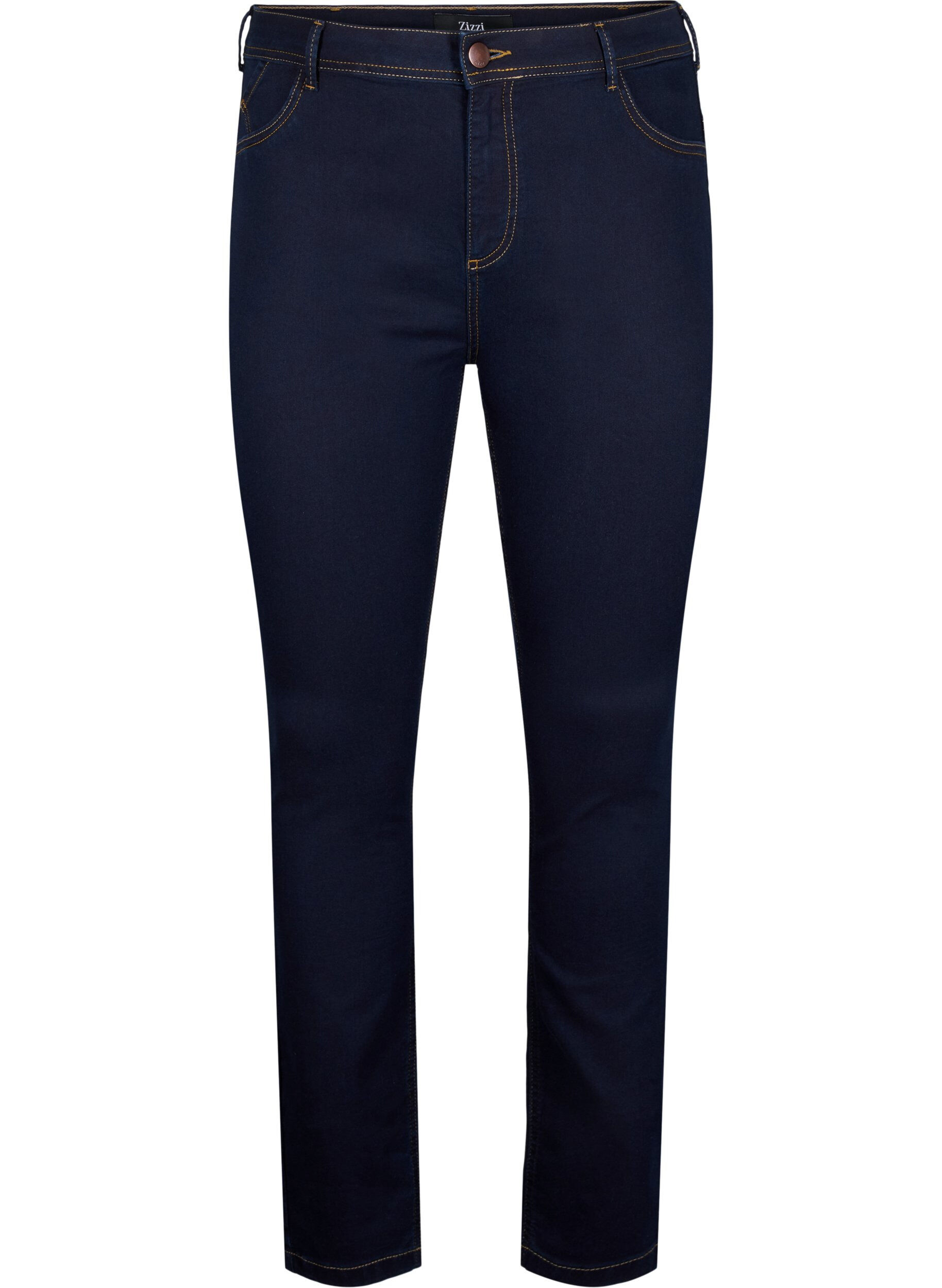 Zizzi Super Slim Amy Jeans mit hoher Taille, Blau, Packshot image number 0