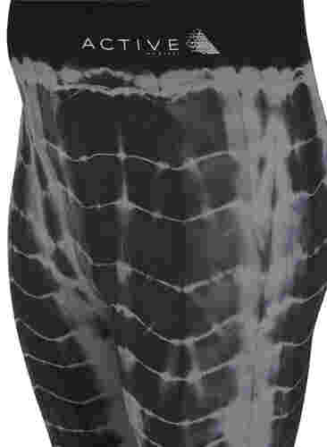 Trainingstights ohne Nähte mit Batik-Print, Black Tie Dye, Packshot image number 2