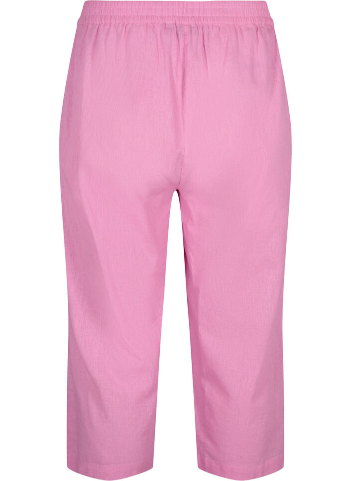 7/8-Hose aus Baumwollmischung mit Leinen, Rosebloom, Packshot image number 1