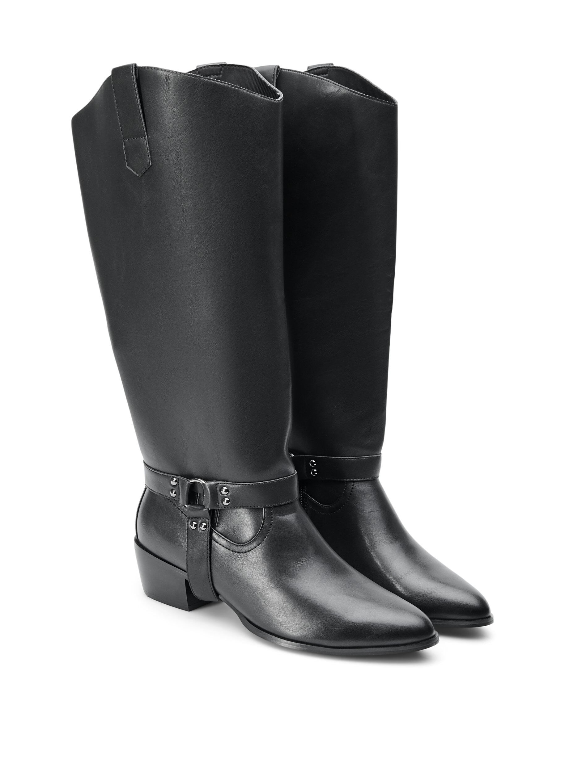 ZizziHoher Stiefel mit abnehmbarem Schaft, Schwarz, Packshot image number 1