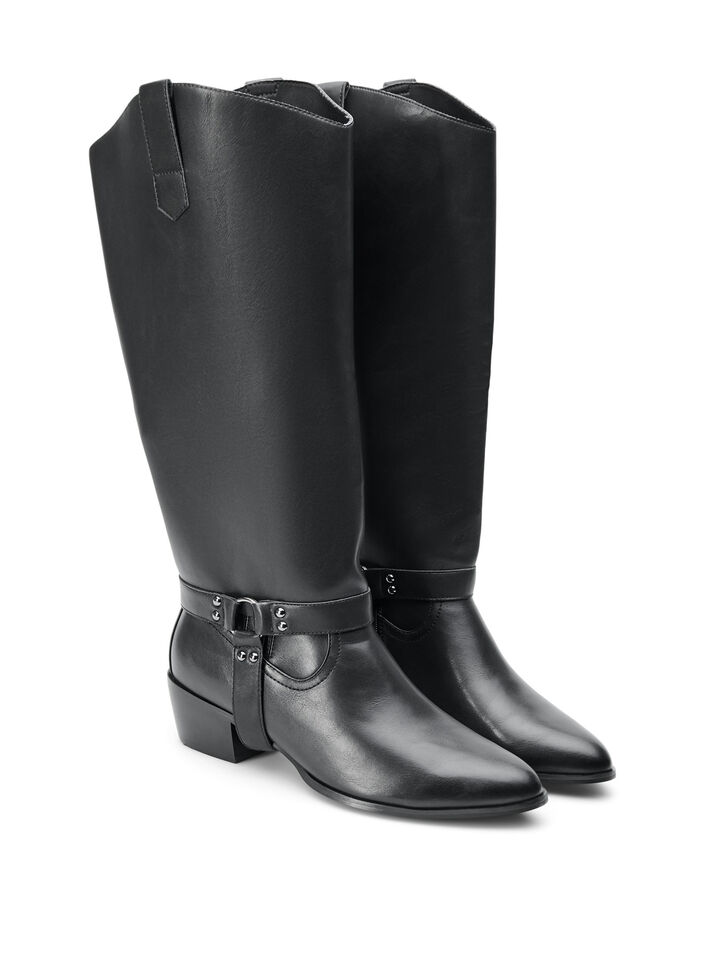 Hoher Stiefel mit abnehmbarem Schaft, Schwarz, Packshot image number 1