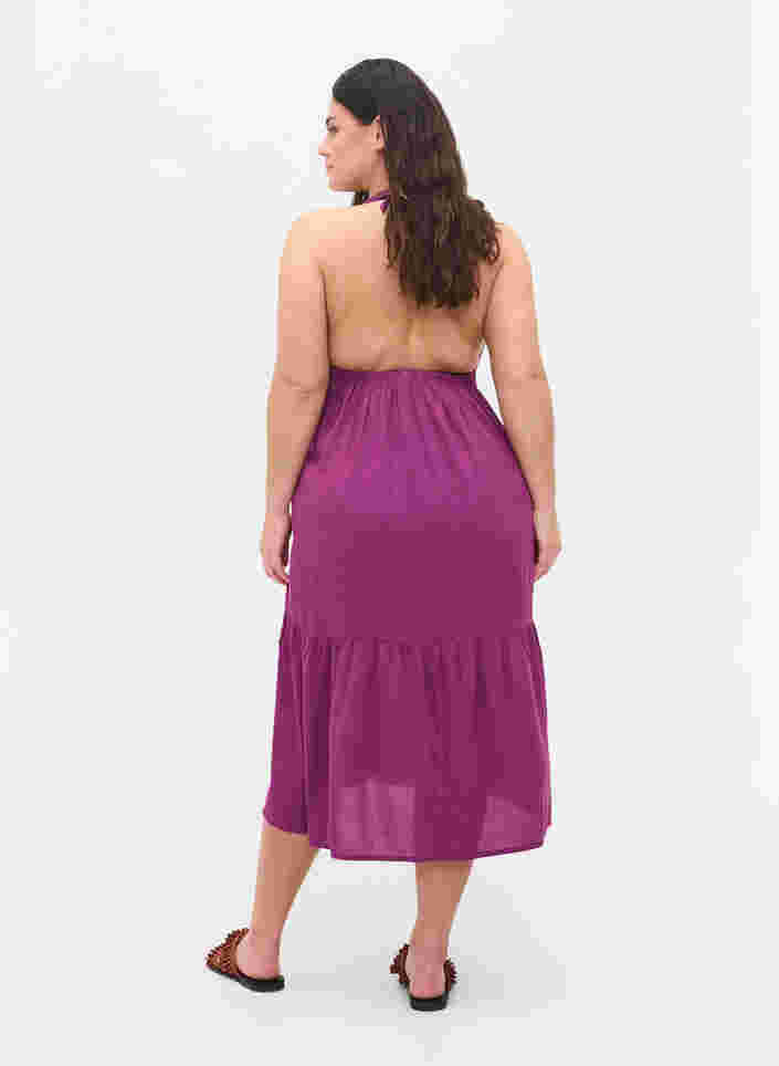 Langes Strandkleid aus Viskose, Dark Purple, Model image number 1