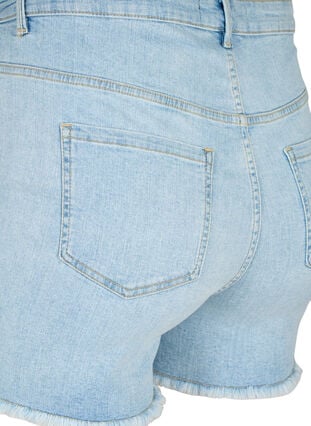 Denim-Shorts mit Distressed-Effekt, Light Blue Denim, Packshot image number 3