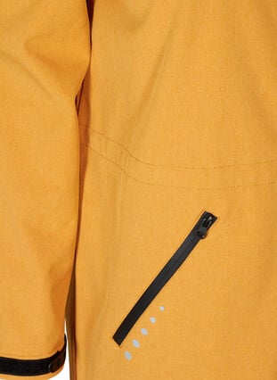 Lange Softshell Jacke mit Kapuze, Spruce Yellow, Packshot image number 3